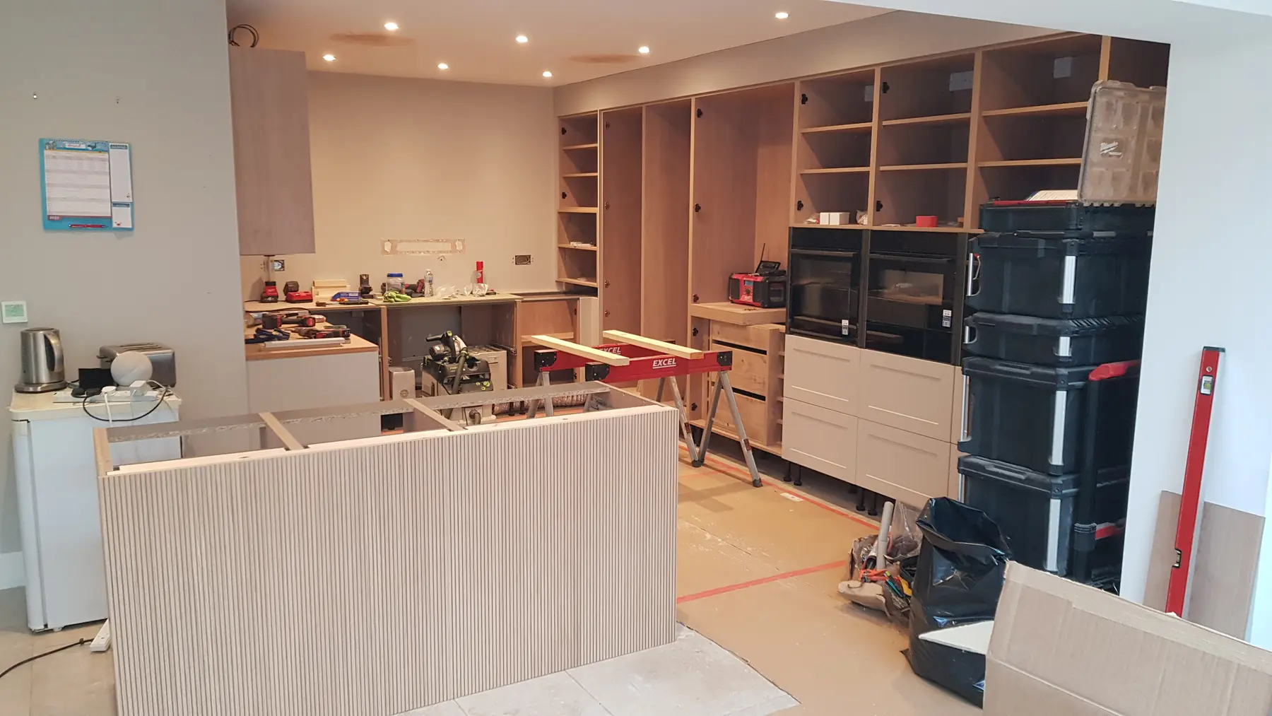 Wren kitchen installation in progress in York
