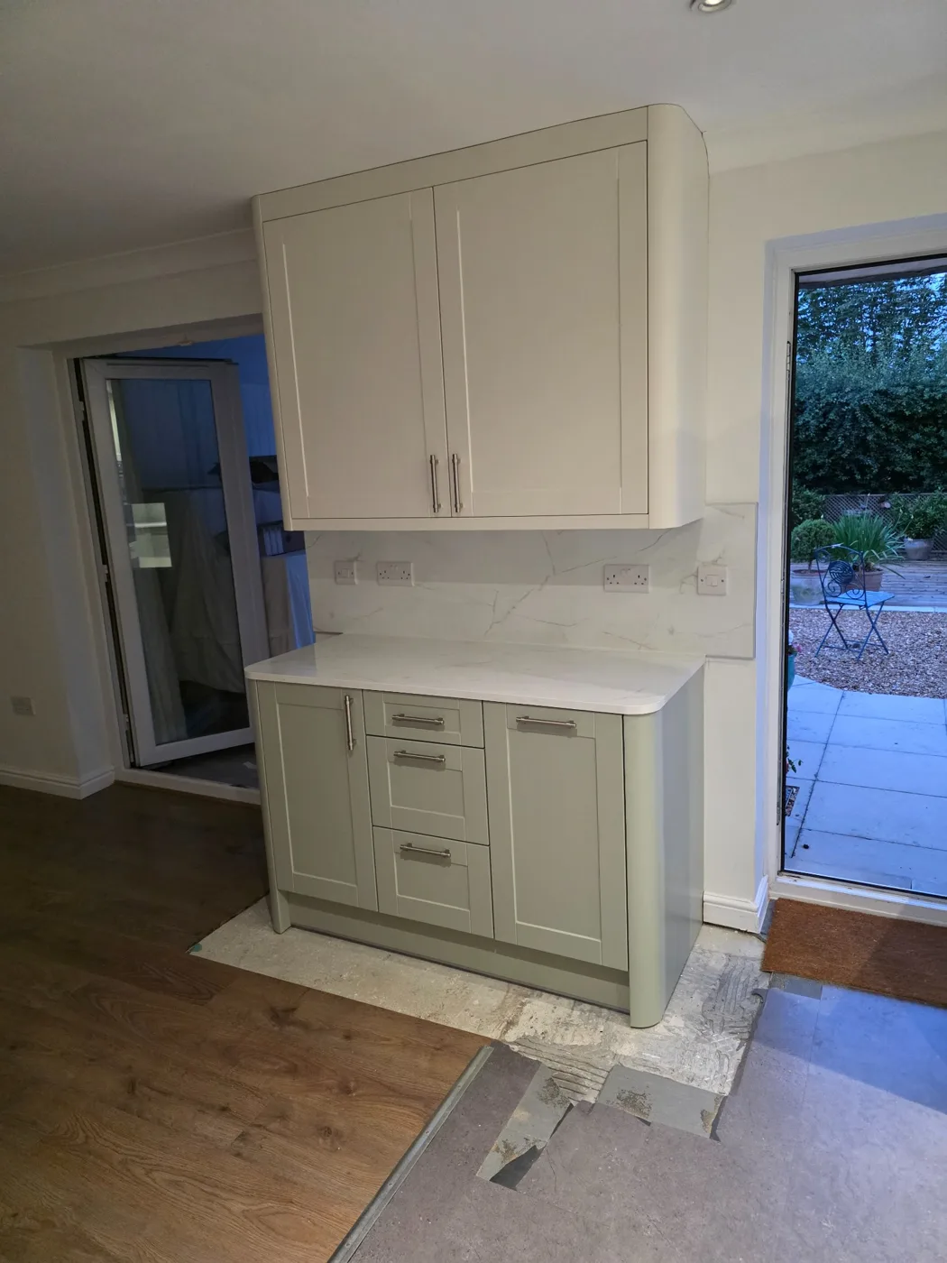 Fitted tall storage and drawers