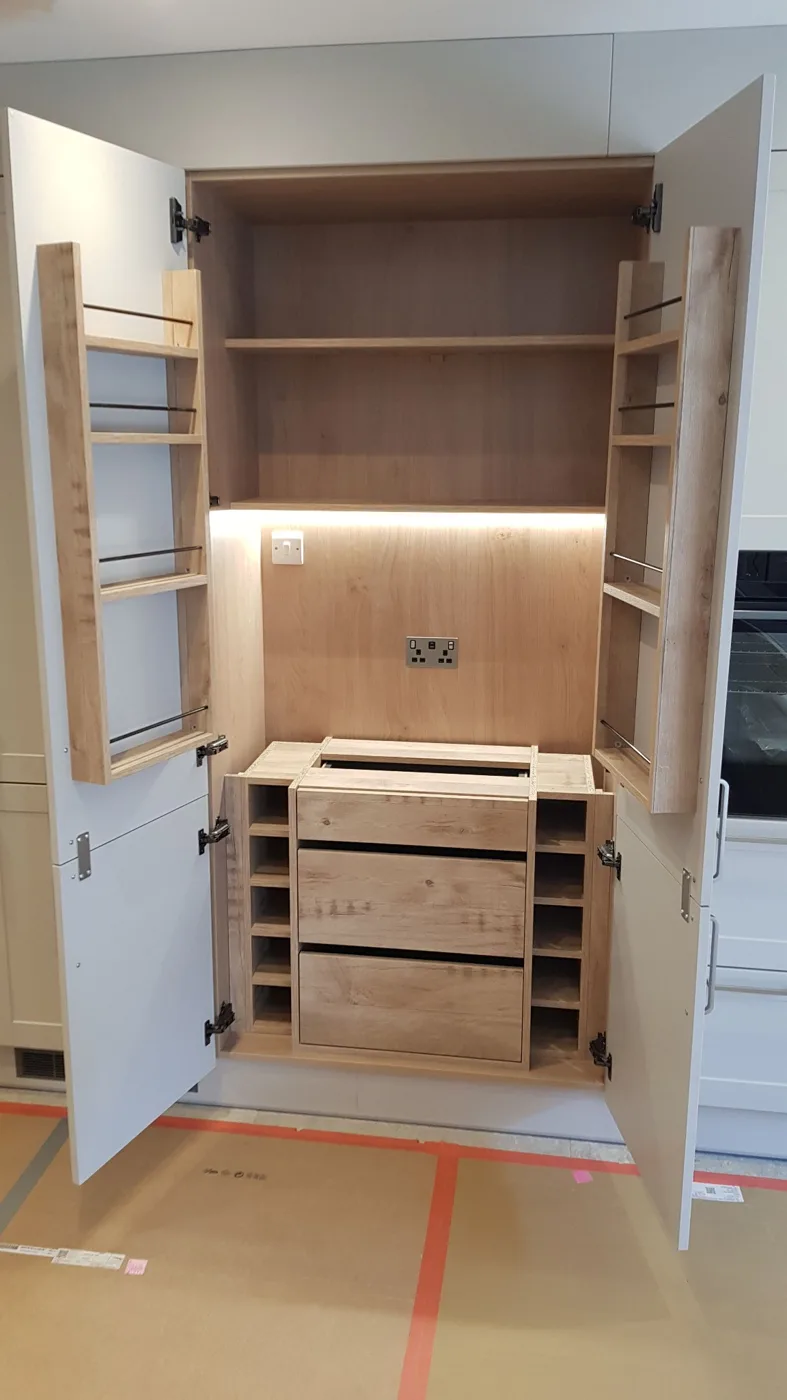 Illuminated pantry storage