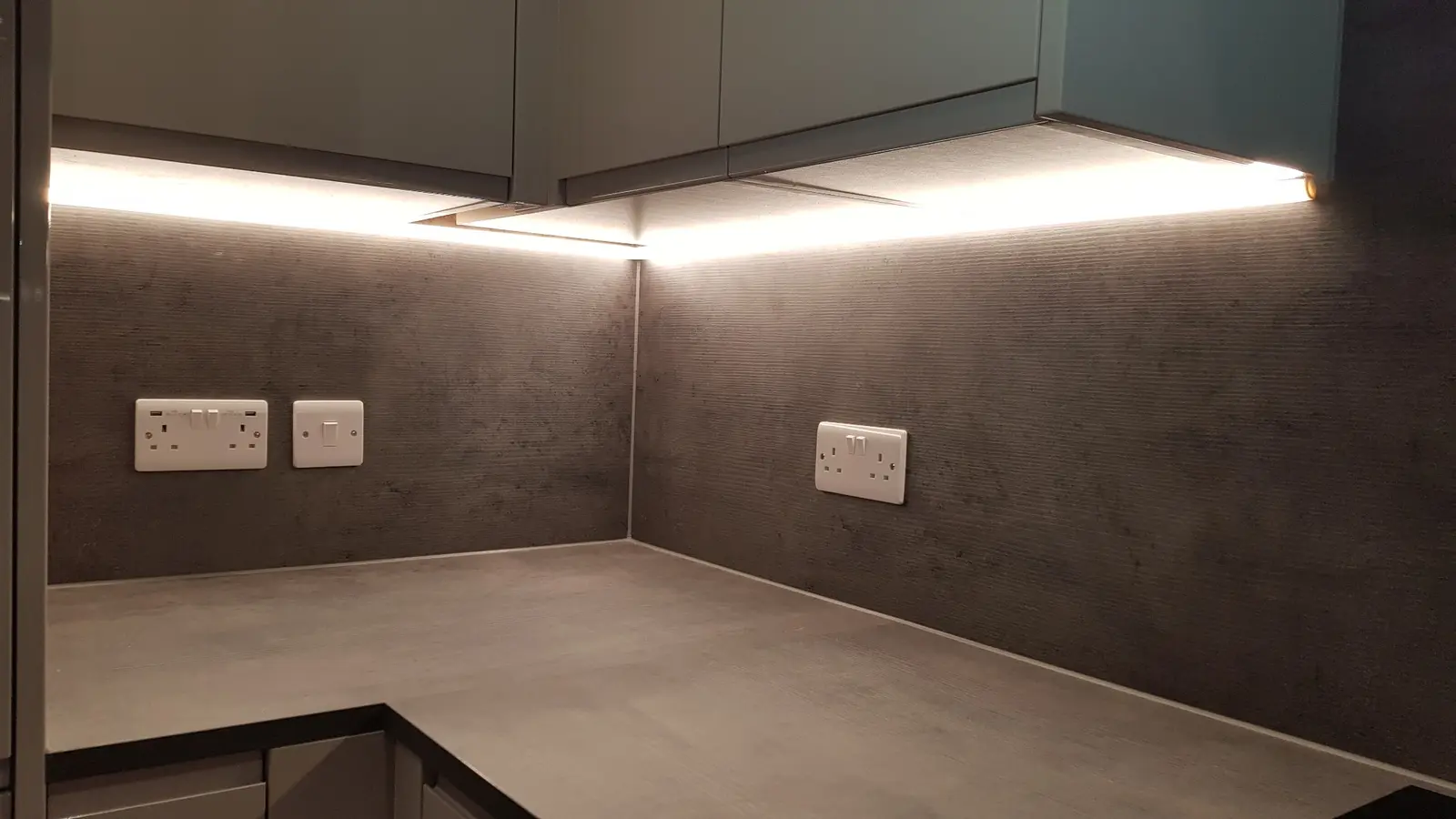 LED strip and socket positions